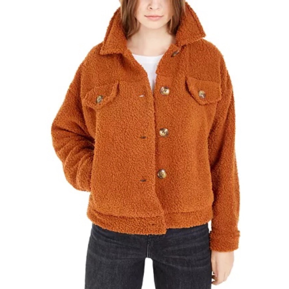 Hippie Rose Sherpa Trucker Jacket Medium